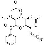 Phenyl 6-azido-6-deoxy-1-thio-beta-D-glucopyranoside 2,3,4-triacetate molecular structure (CAS 191668-88-9)