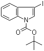 结构式 CAS# 192189-07-4, 1-叔丁氧羰基-3-碘-1H-吲哚