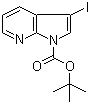 structure of CAS# 192189-18-7, tert-Butyl 3-iodopyrrolo[2,3-b]pyridine-1-carboxylate;3-Iodo-1H-pyrrolo[2,3-b]pyridine-1-carboxylic acid 1,1-dimethylethyl ester