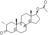 17beta-Acetoxy-2alpha-methyl-5alpha-androstan-3-one molecular structure (CAS 1923-17-7)
