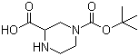 4-Boc-piperazine-2-carboxylic acid molecular structure (CAS 192330-11-3)