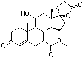 11alpha-Hydroxy-7alpha-(methoxycarbonyl)-3-oxopregn-4-ene-21,17alpha-carbolactone molecular structure (CAS 192704-56-6)
