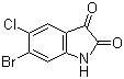6-Bromo-5-chloro-1H-indole-2,3-dione molecular structure (CAS 192799-05-6)