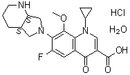 莫西沙星盐酸盐一水合物分子结构 (CAS 192927-63-2)