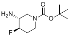 (3r,4r)-Rel-3-amino-1-boc-4-fluoropiperidine molecular structure (CAS 1932499-00-7)