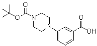 structure of CAS# 193818-13-2, 3-[4-(tert-Butoxycarbonyl)piperazin-1-yl]benzoic acid;tert-Butyl 4-(3-carboxyphenyl)piperazine-1-carboxylate