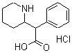 alpha-Phenyl-2-piperidineacetic acid hydrochloride molecular structure (CAS 19395-40-5)