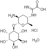 Kasugamycin hydrochloride hydrate molecular structure (CAS 19408-46-9)
