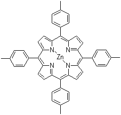 5,10,15,20-Tetra(4-methylphenyl)-21H,23H-porphine zinc molecular structure (CAS 19414-67-6)