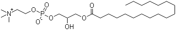 结构式 CAS# 19420-57-6, 硬脂酰溶血卵磷脂; 1-硬脂酰-sn-甘油-3-磷酰胆碱