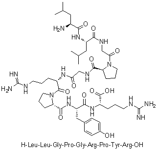 L-Leucyl-L-leucylglycyl-L-prolylglycyl-L-arginyl-L-prolyl-L-tyrosyl-L-arginine molecular structure (CAS 194424-21-0)