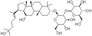 (3beta,12beta)-12,25-Dihydroxydammar-20(22)-en-3-yl 2-O-beta-D-glucopyranosyl-beta-D-glucopyranoside molecular structure (CAS 1945956-85-3)