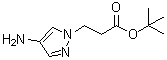 4-Amino-1H-pyrazole-1-propanoic acid 1,1-dimethylethyl ester molecular structure (CAS 1946813-52-0)
