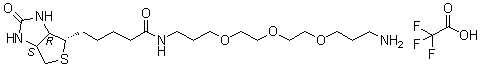 [3aS-(3aalpha,4beta,6aalpha)]-N-[3-[2-[2-(3-Aminopropoxy)ethoxy]ethoxy]propyl]hexahydro-2-oxo-1H-thieno[3,4-d]imidazole-4-pentanamide mono(trifluoroacetate) molecular structure (CAS 194920-43-9)