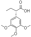 structure of CAS# 195202-08-5, (S)-2-(3,4,5-Trimethoxyphenyl)butyric acid;(alphaS)-alpha-Ethyl-3,4,5-trimethoxybenzeneacetic acid