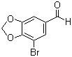 structure of CAS# 19522-96-4, 7-Bromobenzo[1,3]dioxole-5-carbaldehyde;7-Bromo-2H-1,3-benzodioxole-5-carbaldehyde