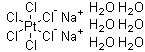 Sodium hexachloroplatinate(IV) hexahydrate molecular structure (CAS 19583-77-8)