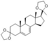 structure of CAS# 19592-55-3, 3,20-Bis(ethylenedioxy)pregna-5,7-diene;10,13-dimethyl-17-(2-methyl-1,3-dioxolan-2-yl)spiro[1,2,4,9,11,12,14,15,16,17-decahydrocyclopenta[a]phenanthrene-3,2'-1,3-dioxolane]
