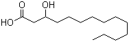 3-羟基十四烷酸分子结构 (CAS 1961-72-4)