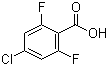 4-氯-2,6-二氟苯甲酸分子结构 (CAS 196194-58-8)