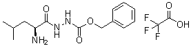 structure of CAS# 19635-96-2, L-Leucine 2-carboxyhydrazide benzyl ester mono(trifluoroacetate)