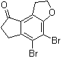 structure of CAS# 196597-77-0, 4,5-Dibromo-1,2,6,7-tetrahydro-8H-indeno[5,4-b]furan-8-one