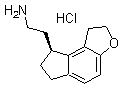 (S)-2-(1,6,7,8-四氢-2H-茚并[5,4-b]呋喃-8-基)乙胺盐酸盐分子结构 (CAS 196597-80-5)