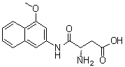 (3S)-3-Amino-4-[(4-methoxy-2-naphthalenyl)amino]-4-oxobutanoic acid molecular structure (CAS 197303-38-1)