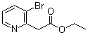3-溴-2-吡啶乙酸乙酯分子结构 (CAS 197376-41-3)