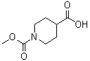 1-(Methoxycarbonyl)piperidine-4-carboxylic acid molecular structure (CAS 197585-42-5)