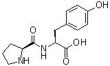 L-脯氨酰-L-酪氨酸分子结构 (CAS 19786-36-8)