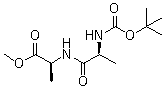 结构式 CAS# 19794-10-6, N-[叔丁氧羰基]-L-丙氨酰-L-丙氨酸甲酯