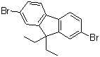 structure of CAS# 197969-58-7, 2,7-Dibromo-9,9-diethylfluorene;2,7-Dibromo-9,9-diethyl-9H-fluorene; 9,9-Diethyl-2,7-dibromofluorene