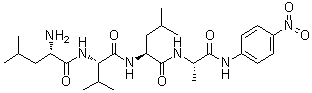 L-Leucyl-L-valyl-L-leucyl-N-(4-nitrophenyl)-L-alaninamide molecular structure (CAS 197970-37-9)