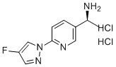 (S)-1-(6-(4-Fluoro-1H-pyrazol-1-yl)pyridin-3-yl)ethanamine dihydrochloride molecular structure (CAS 1980023-97-9)