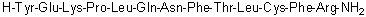 L-Tyrosyl-L-alpha-glutamyl-L-lysyl-L-prolyl-L-leucyl-L-glutaminyl-L-asparaginyl-L-phenylalanyl-L-threonyl-L-leucyl-L-cysteinyl-L-phenylalanyl-L-argininamide molecular structure (CAS 198268-71-2)