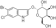 structure of CAS# 198402-60-7, 5-Bromo-6-chloro-1H-indol-3-yl alpha-D-galactopyranoside;(2R,3R,4S,5R,6R)-2-[(5-bromo-6-chloro-1H-indol-3-yl)oxy]-6-(hydroxymethyl)oxane-3,4,5-triol