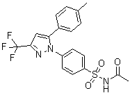 N-Acetyl-4-[5-(4-methylphenyl)-3-trifluoromethyl-1H-pyrazol-1-yl]benzenesulfonamide molecular structure (CAS 198471-47-5)