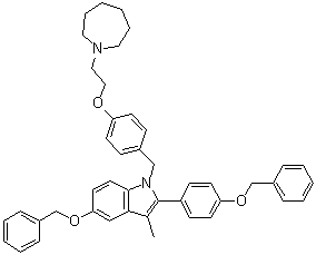 1-[4-(2-(Azepan-1-yl)ethoxy)benzyl]-5-(benzyloxy)-2-(4-(benzyloxy)phenyl)-3-methyl-1H-indole molecular structure (CAS 198480-21-6)