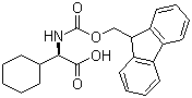 N-芴甲氧羰基-D-环己基甘氨酸分子结构 (CAS 198543-96-3)