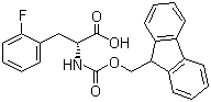 Fmoc-D-2-氟苯丙氨酸分子结构 (CAS 198545-46-9)