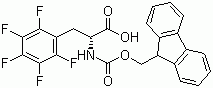 N-芴甲氧羰基-2,3,4,5,6-五氟-D-苯丙氨酸分子结构 (CAS 198545-85-6)