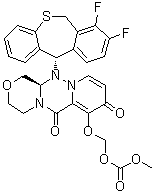Baloxavir marboxil molecular structure (CAS 1985606-14-1)