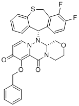 (R)-7-(苄氧基)-12-((S)-7,8-二氟-6,11-二氢二苯并[b,e]硫杂卓-11-基)-3,4,12,12a-四氢-1H-[1,4]恶嗪并[3,4-c]吡啶并[2,1-f][1,2,4]三嗪-6,8-二酮分子结构 (CAS 1985606-53-8)