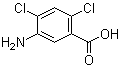 5-氨基-2,4-二氯苯甲酸分子结构 (CAS 19861-63-3)