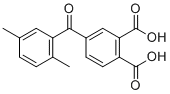 4-(2,5-Dimethylbenzoyl)-1,2-benzenedicarboxylic acid molecular structure (CAS 198625-32-0)