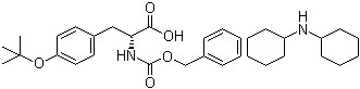 结构式 CAS# 198828-72-7, O-叔丁基-N-[苄氧羰基]-D-酪氨酸二环己基铵盐
