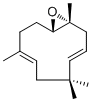 Humulene epoxide II molecular structure (CAS 19888-34-7)