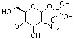 Glucosamine 1-phosphate molecular structure (CAS 19889-76-0)