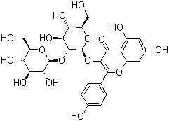 Kaempferol 3-O-beta-D-sophoroside molecular structure (CAS 19895-95-5)